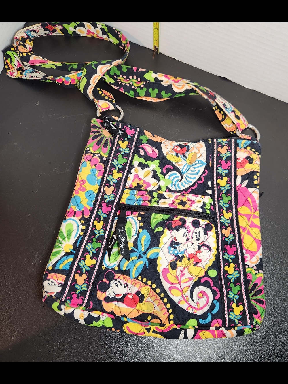 Disney Park Vera Bradley Crossbody Midnight With Mickey/ Minnie Mouse Purse